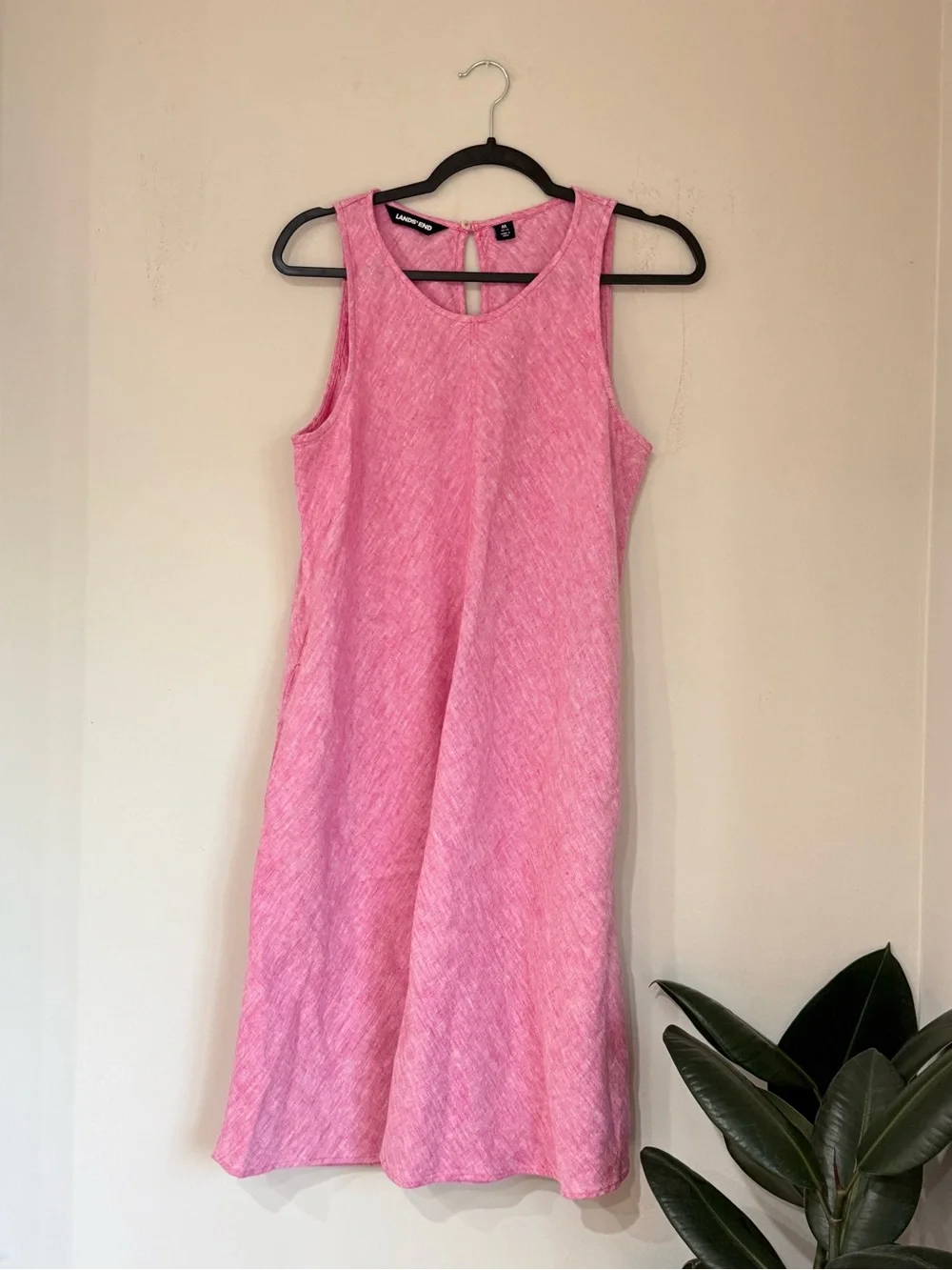 100% Linen Sleeveless Shift Dress Medium 10-12 - Picture 2 of 6